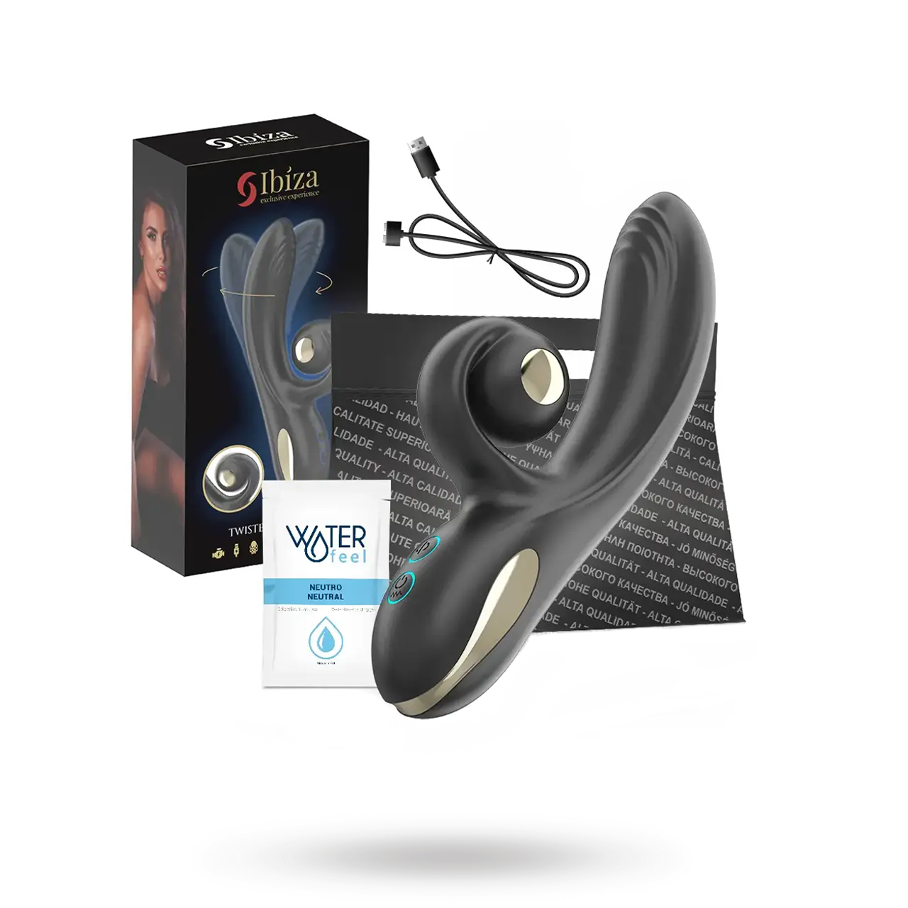 Twister Vibrator With Curve Stimulator & Rotation Jänisvibraattori