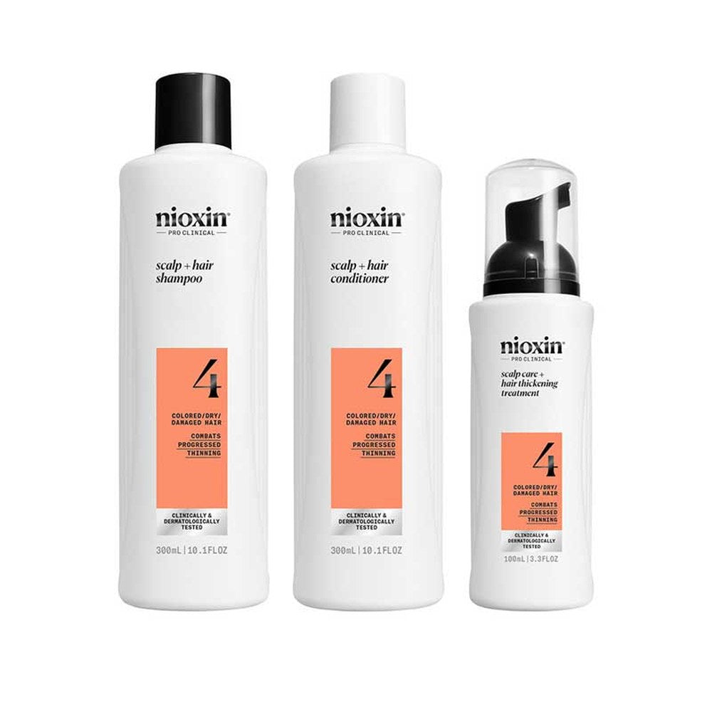 Nioxin System 4 - Kit - Hoito värjätyille hiuksille edistyneellä heikennyksellä 3 U