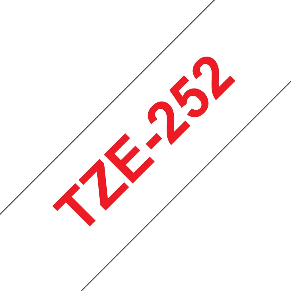Brother Tape 24mm Tze-252 Punainen/valkoinen