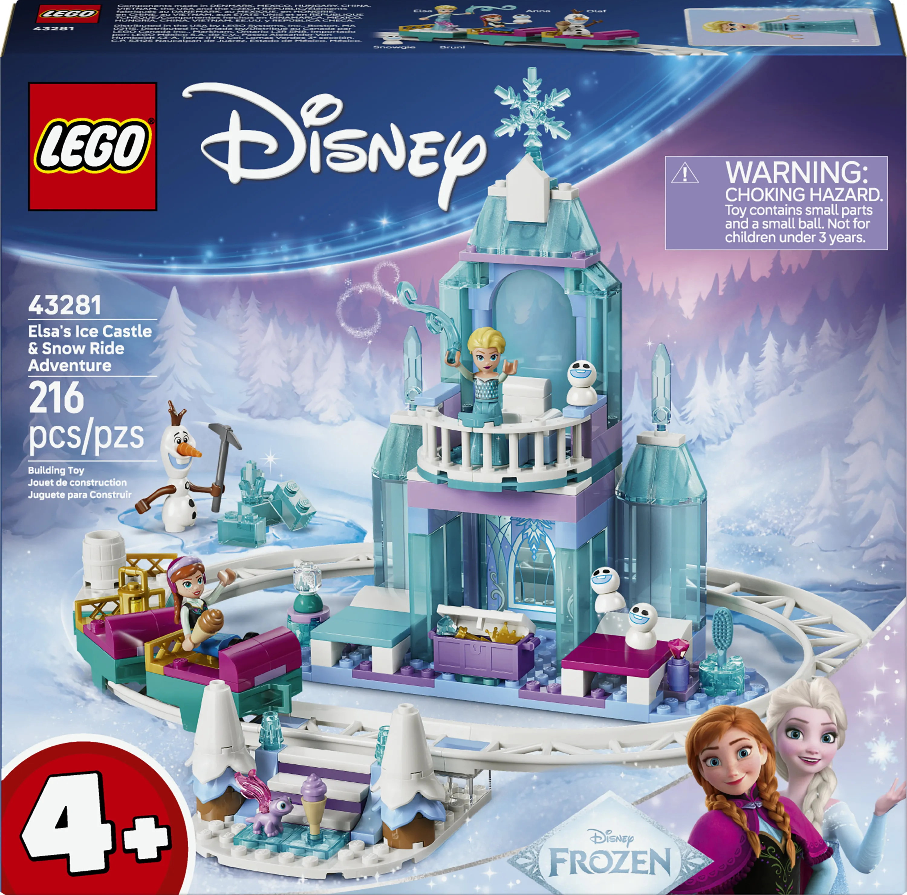 LEGO Disney 43281 Elsan jäälinna ja luminen rekiseikkailu