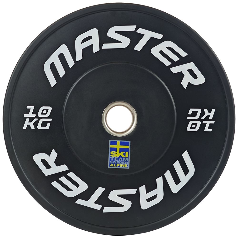 Master Fitness Bumper Ski Svart, Viktskivor bumper - 10 kg
