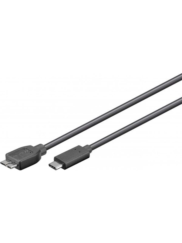 Pro USB-C <-> USB Micro-B 3.0 - 0.6m - Musta