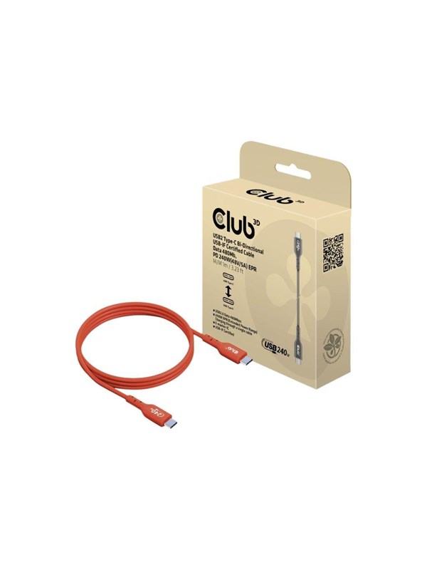 Club 3D USB 2.0 USB Type-C-kabel 1m Röd
