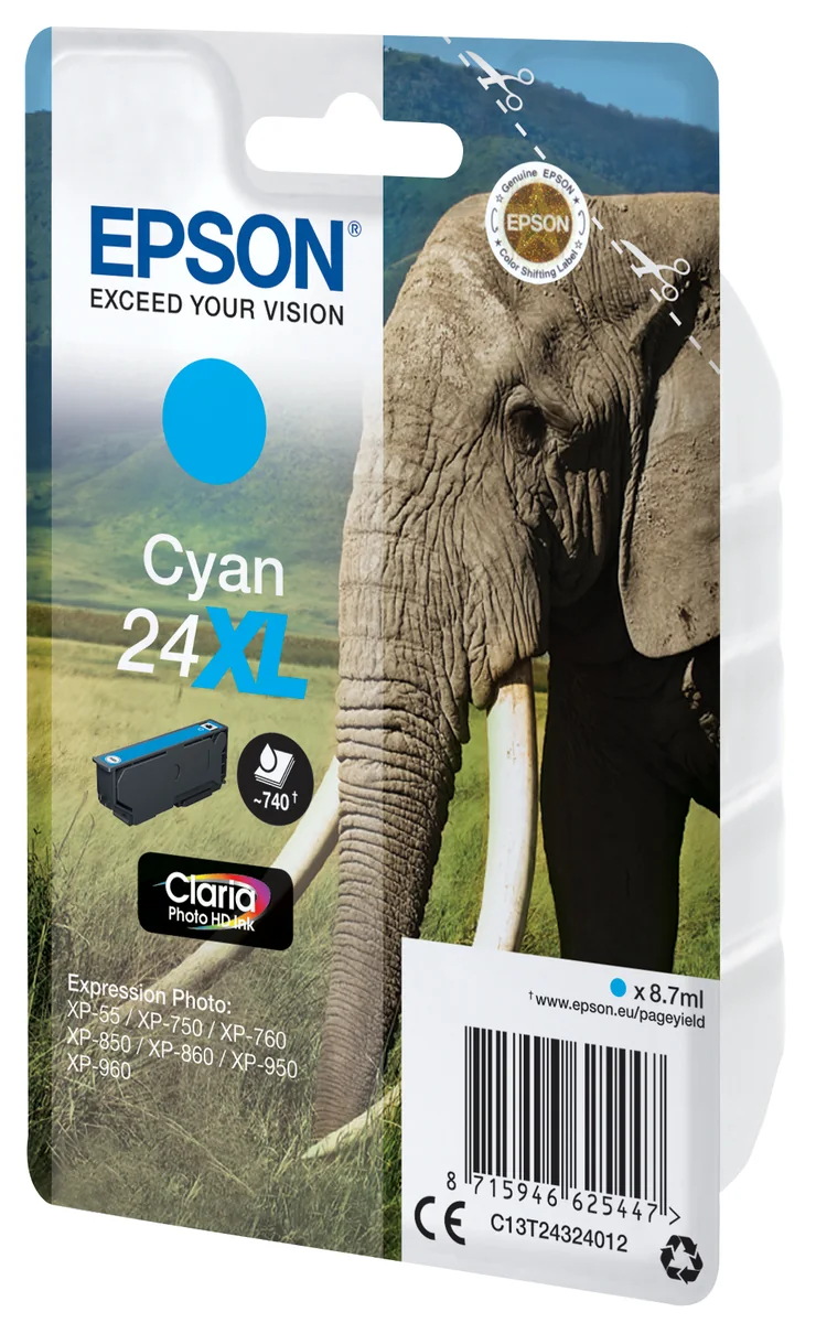 Epson Claria Photo HD 24 XL mustekasetti (syaani)