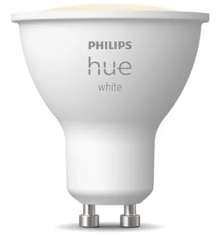 Philips Hue White - LED-spottilamppu - GU10 - 4.2 W - luokka E - pehmeä lämmin valkoinen valo - 2700 K