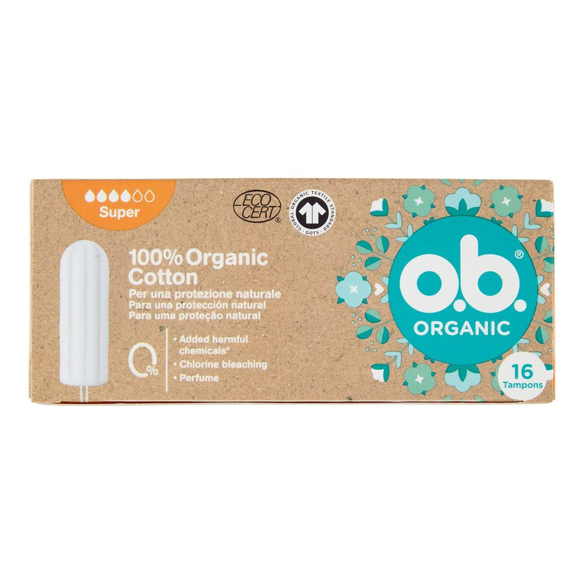 O.B. Organic Super 16 kpl 100% Luomupuuvillaa