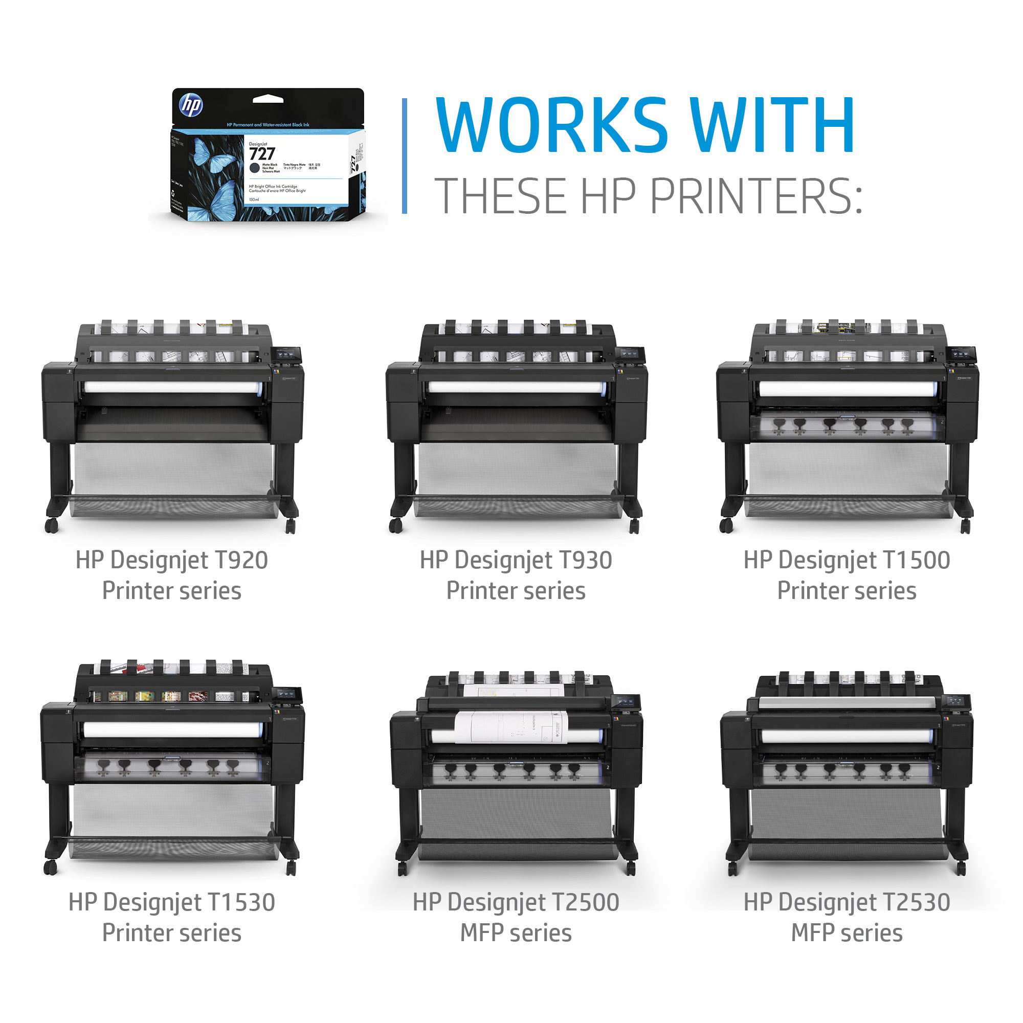 HP HP 727 Mustepatruuna harmaa F9J80A Vastaa: N/A