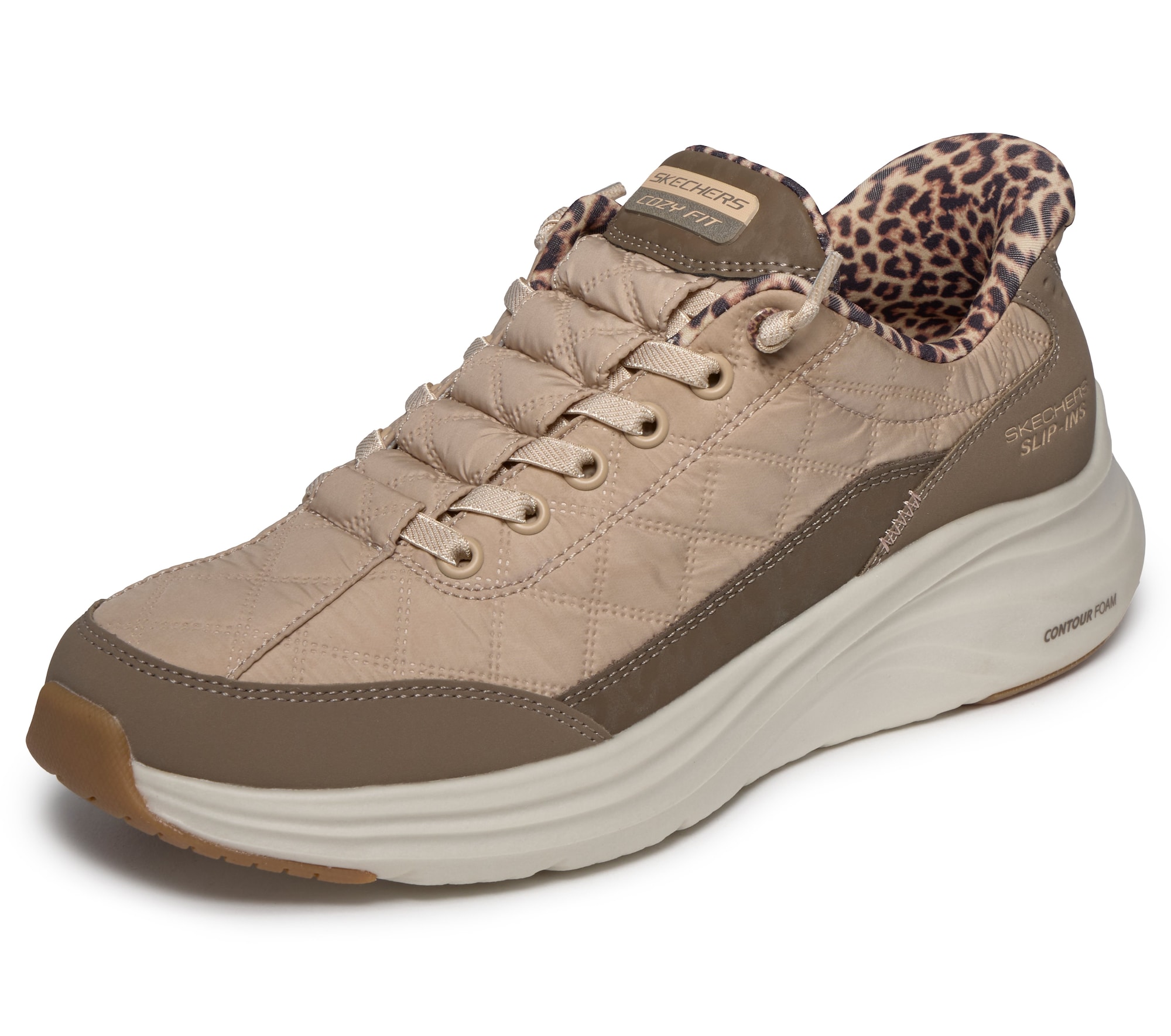 SKECHERS Matalavartiset tennarit  beige / ruskea