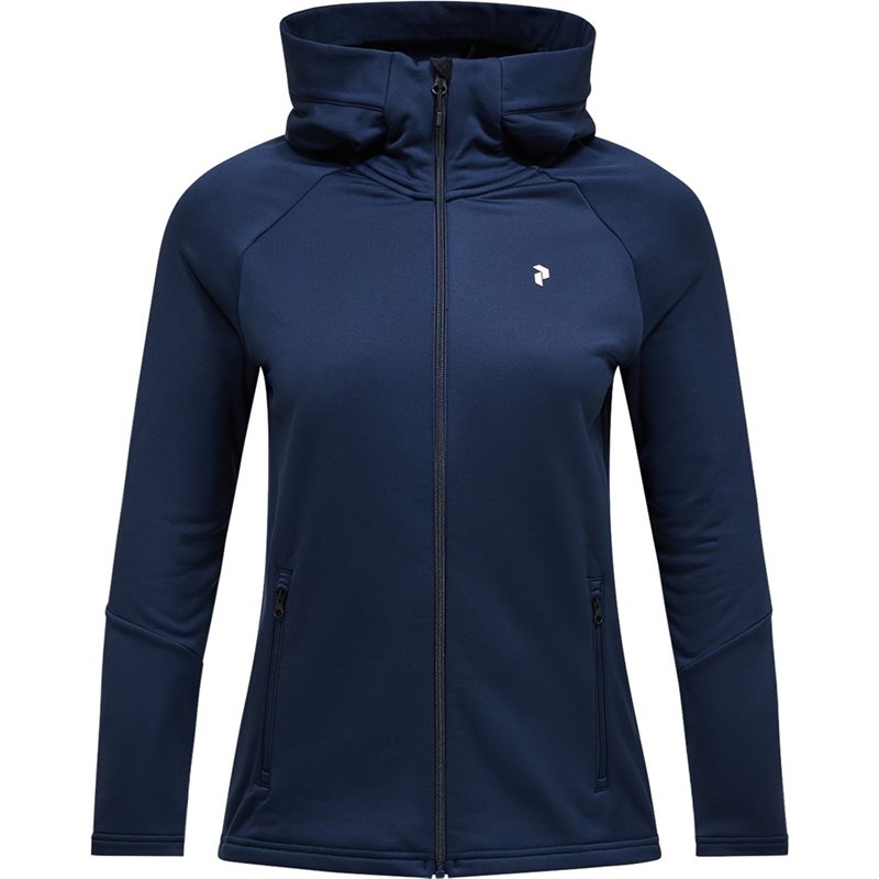 Peak Performance W Rider Essentials Zip Hood Blue Shadow/Blue Shadow - 2XS