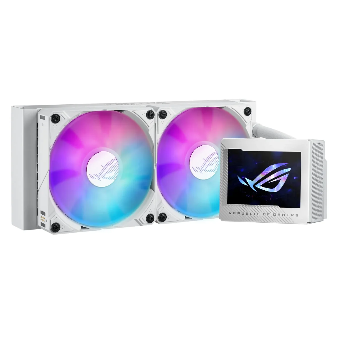 ASUS ROG RYUJIN III 240 ARGB White Edition, All-in-one-nesteenjäähdytin, 12 cm, Valkoinen