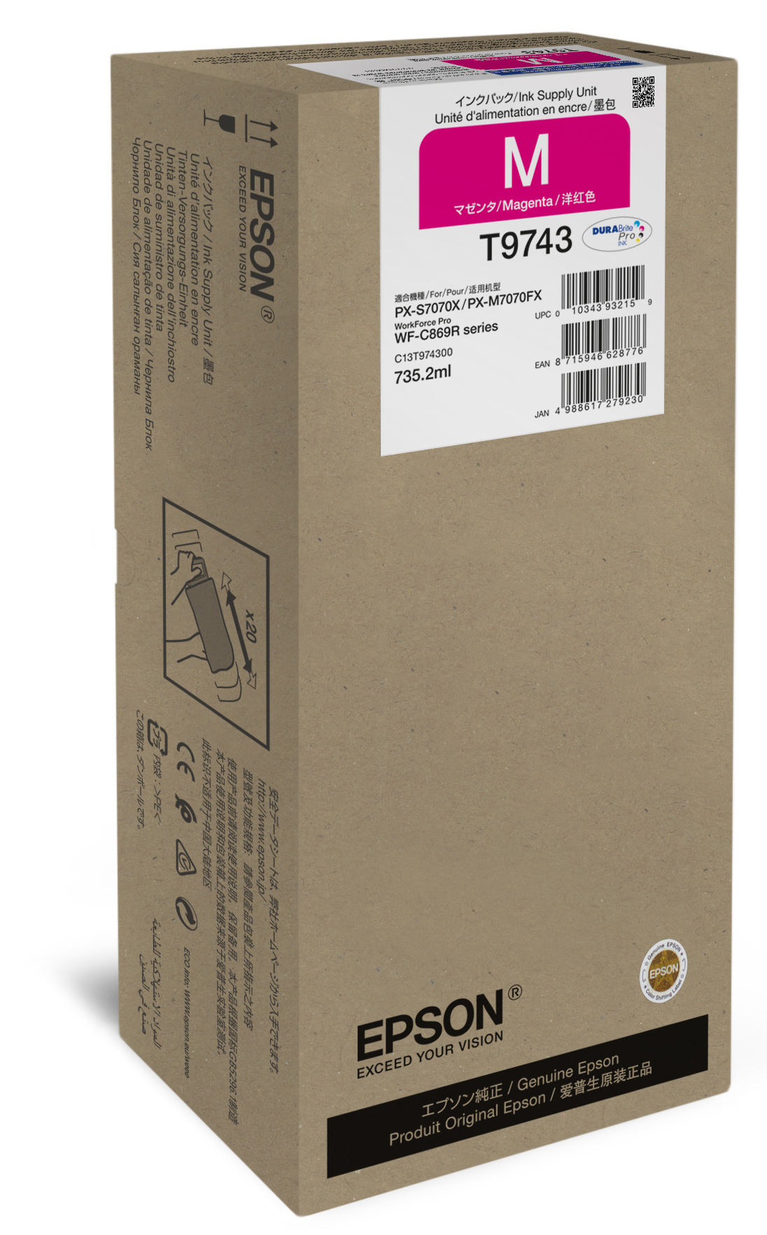 Epson Epson T9743 Mustepatruuna Magenta C13T974300 Vastaa: N/A