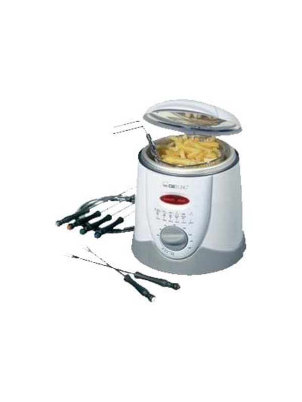 Clatronic FFR 2916, 1 L, Harmaa, Valkoinen, Rotaatio, 190 °C, 900 W, 230 V