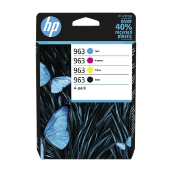 HP NO963 C/M/Y/K, musta 4-pack
