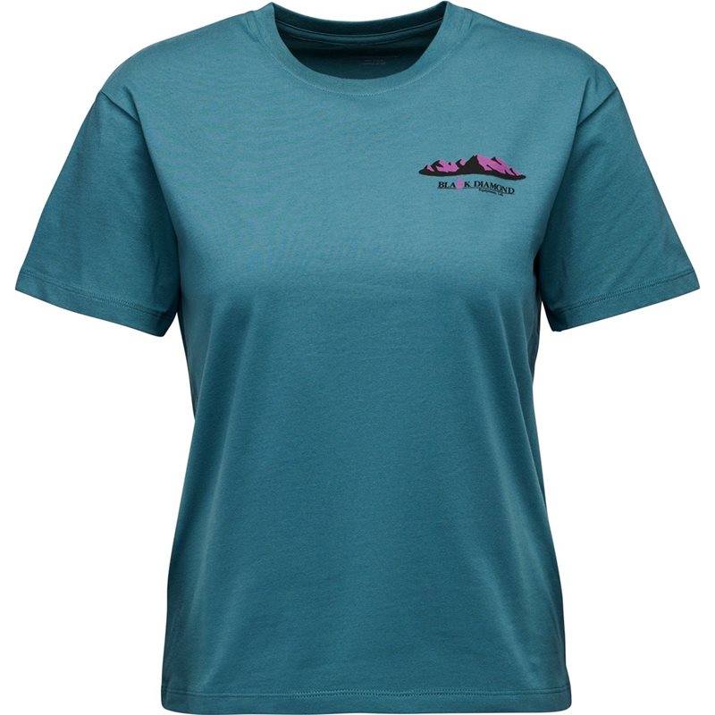 Black Diamond W Mountainscape Ss Tee Creek Blue - M