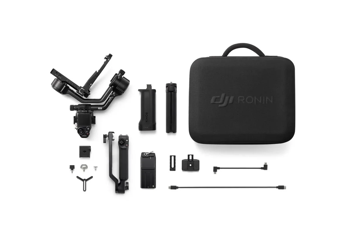 DJI RS 5 combo, Käsikameran vakauttaja, Alumiini, Musta, 1/4, 3 kg, Sony: FX3/A7M4/A7C/A1 + FE 24-70mm F2.8<br> Canon: R5 Mark II + RF 24-70mm F2.8<br> Nikon: Z6...