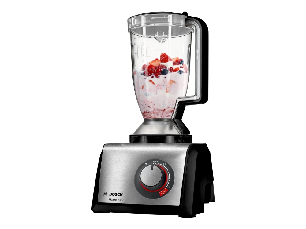 Bosch MultiTalent 8 MC812M844 -monitoimikone, 1250 W, 3,9 L, musta, ruostumaton teräs