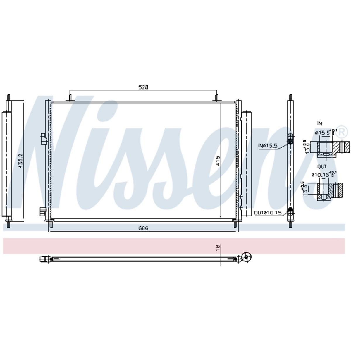 Lauhdutin, ilmastointilaite NISSENS 940961