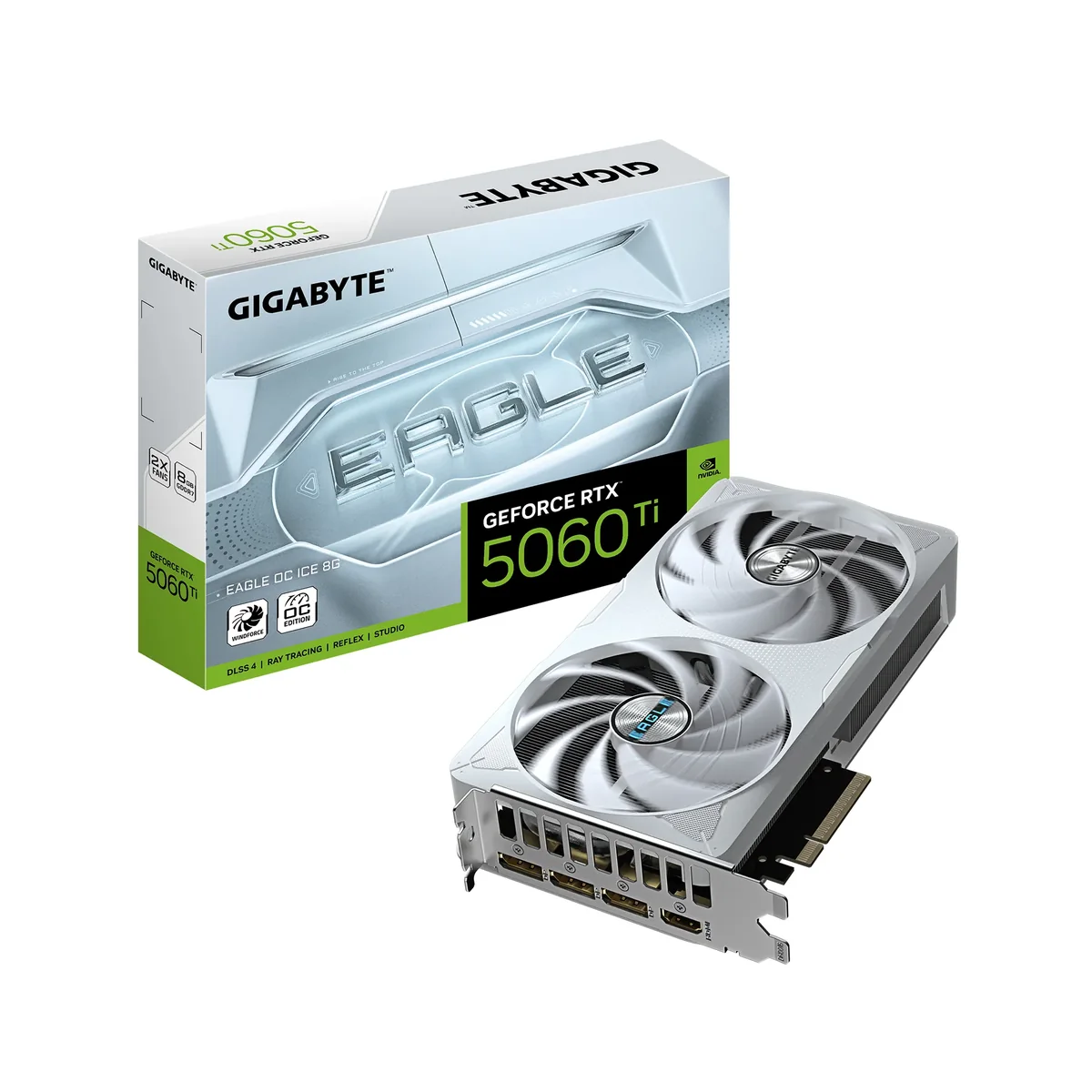GIGABYTE GeForce RTX 5060 Ti EAGLE OC ICE - 8GB GDDR7 RAM - Näytönohjaimet