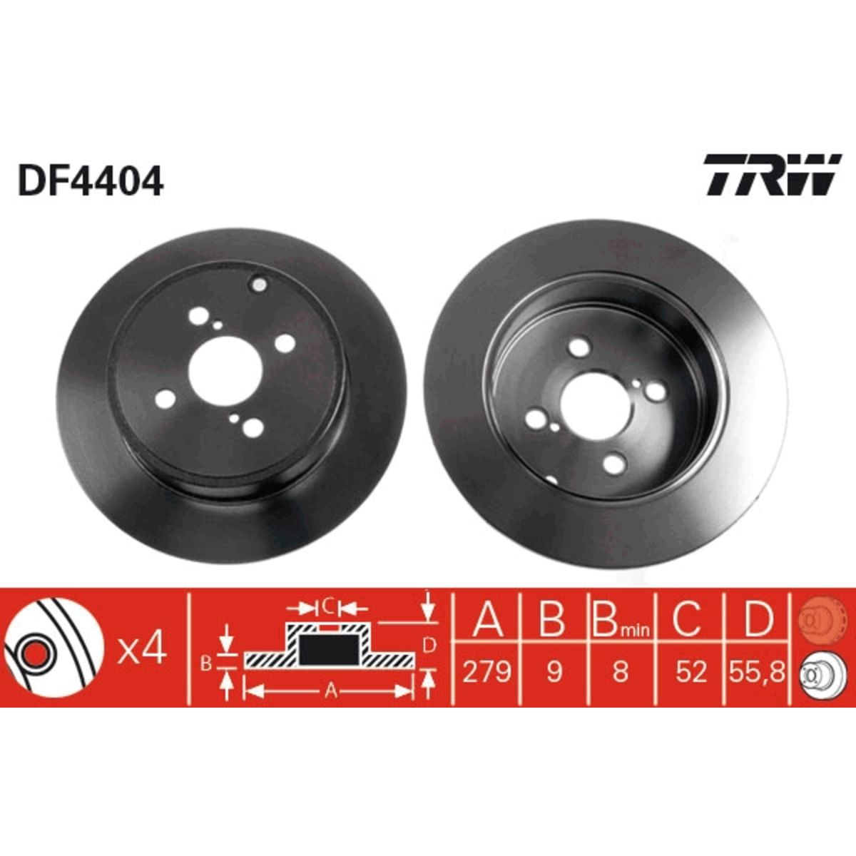 Jarrulevy TRW DF4404