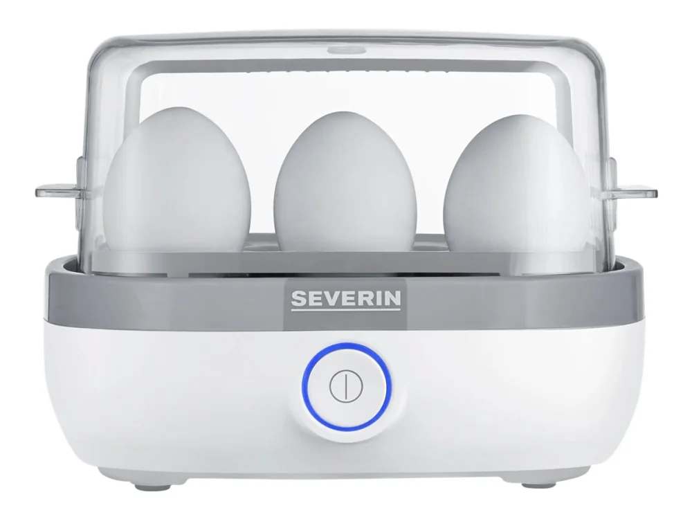 Severin EK 3164, 6 munaa, Nappi, Harmaa, Valkoinen, 420 W, 138 mm, 190 mm