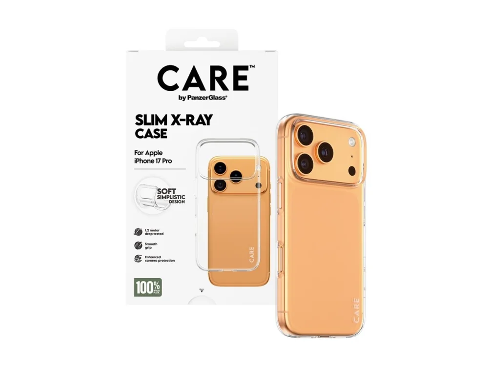 CARE by PanzerGlass Fashionable Case Transparent X-Ray Soft Basic iPhone 17 Pro
