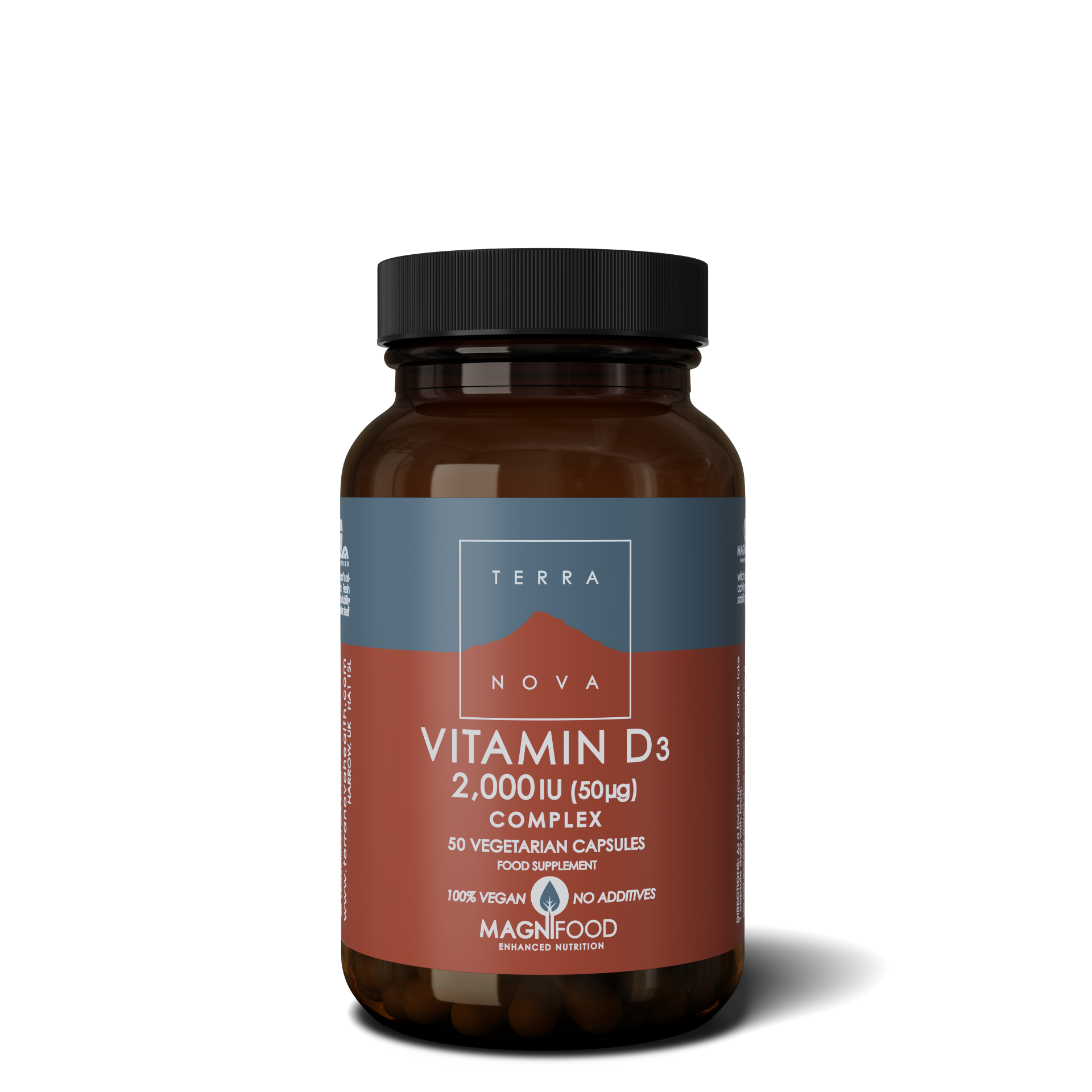 Terranova Vitamin D3 50 ug Complex (kasviperäinen), 50 kaps.