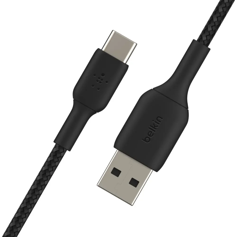 Belkin Braided Cable 0.15m Usb-a Usb-c Musta