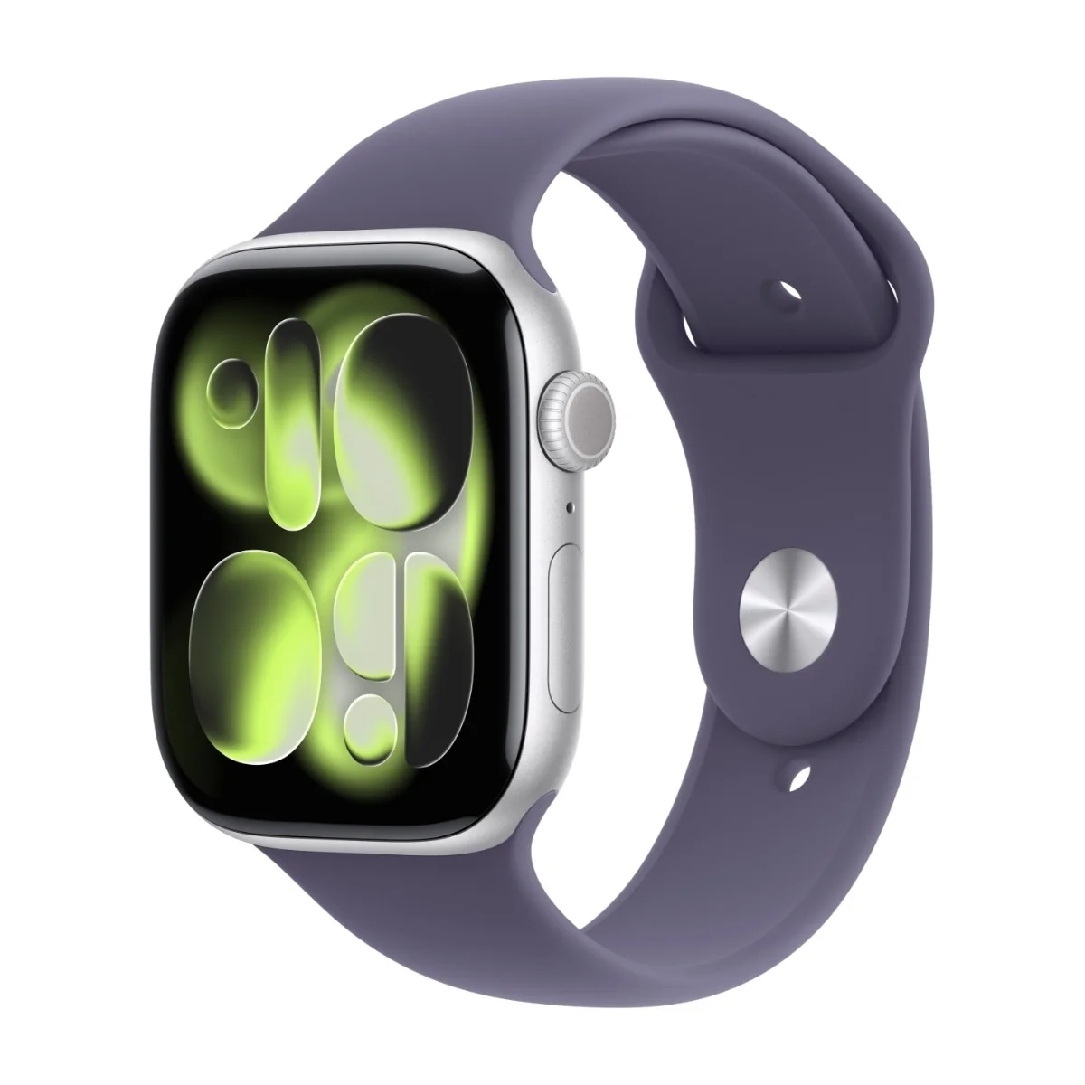 Apple Watch Series 11 GPS + Cell 46 mm hopea alumiini, Usvanvioletti urheiluranneke - S/M