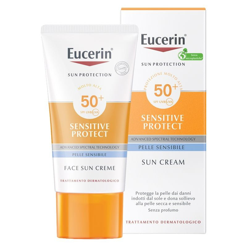 Eucerin Sun Cream SPF 50+ - erittäin suojaava aurinkovoide kasvoille - 50 ml
