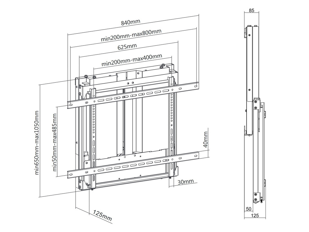 Multibrackets M Counterbalanced Wallmount 23-40kg
