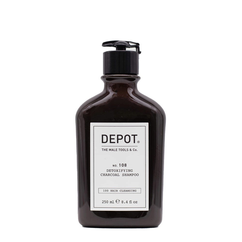 Depot, 100 hiustenpuhdistusainetta nro 105, antrasiitti, hiusshampoo, detoksifiointiin, 250 ml