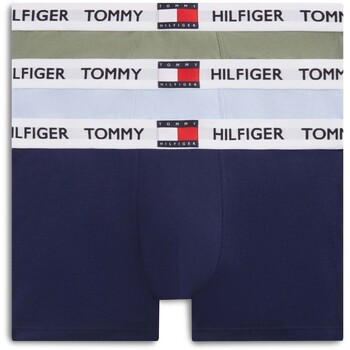 Tommy Hilfiger Underwear Bokserishortsit 'Heritage' laivastonsininen / pastellinsininen / khaki / valkoinen