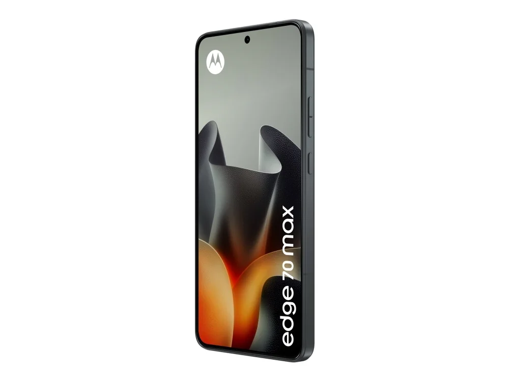 Motorola Edge 70 Max – 5G-älypuhelin – kaksi SIM-korttipaikkaa – RAM 8 GB / sisäinen muisti 256 GB – OLED-näyttö – 6,82 tuumaa – 3168 x 1440 pikseliä (144 Hz) – 3 takakameraa 50 MP, 8 MP – etukamera 32 MP – Pantone Dark Shadow
