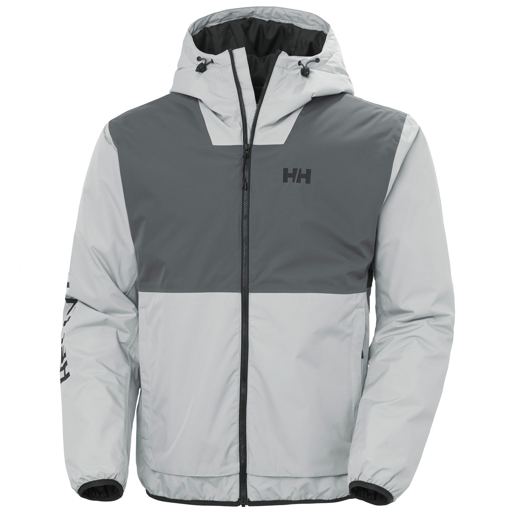 HELLY HANSEN Ulkoilutakki 'ERVIK' harmaa / vaaleanharmaa / musta