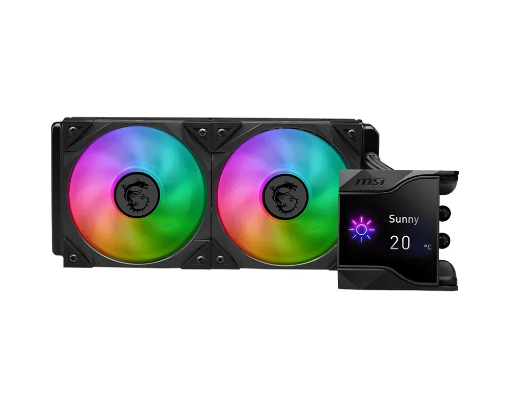 MSI MPG Coreliquid D240, Nestejäähdytyspakkaus, 12 cm, musta