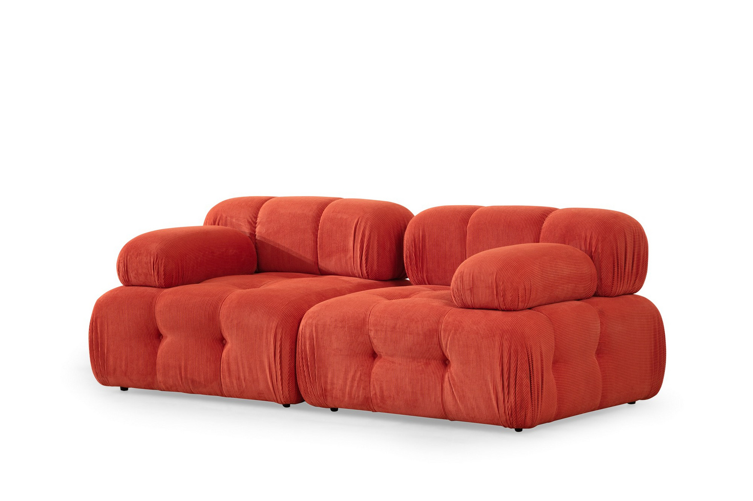 Norda Design Tyylikäs 2-istuttava sohva, punainen, 200 x 100 x 80 cm | pyökistä valmistettu runko, 100 % polyesteri, kuivapestävä kangas | moderni ...
