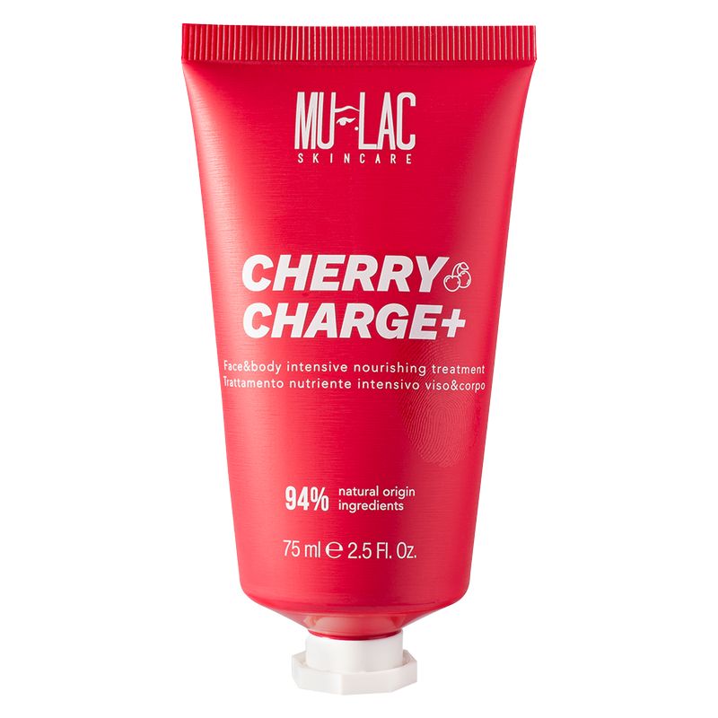 Mulac CHERRY CHARGE + - Ravitseva hoito kasvoille ja vartalolle 75 ml