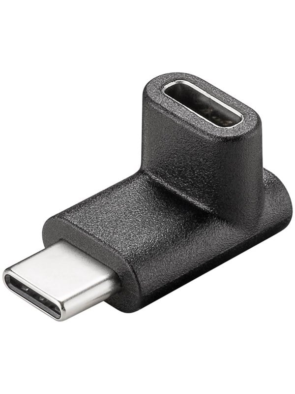 Goobay Adapter USB-CTM till USB-CTM 90°, svart USB-CTM uttag > USB-CTM plugg