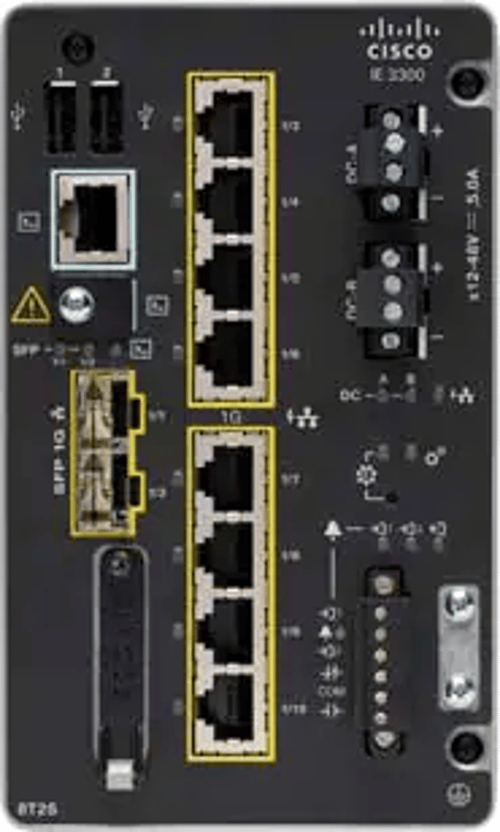 Cisco Catalyst IE-3300 Rugged Series IE-3300-8T2S-E - Kytkin, Musta