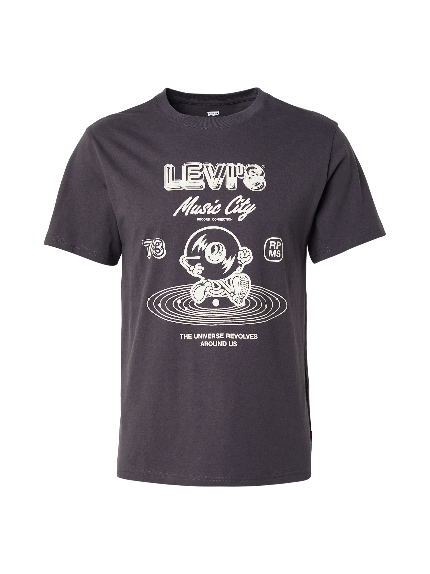 LEVI'S ® Paita 'Relaxed Fit Short Sleeve Graphic T-Shirt' musta / offwhite