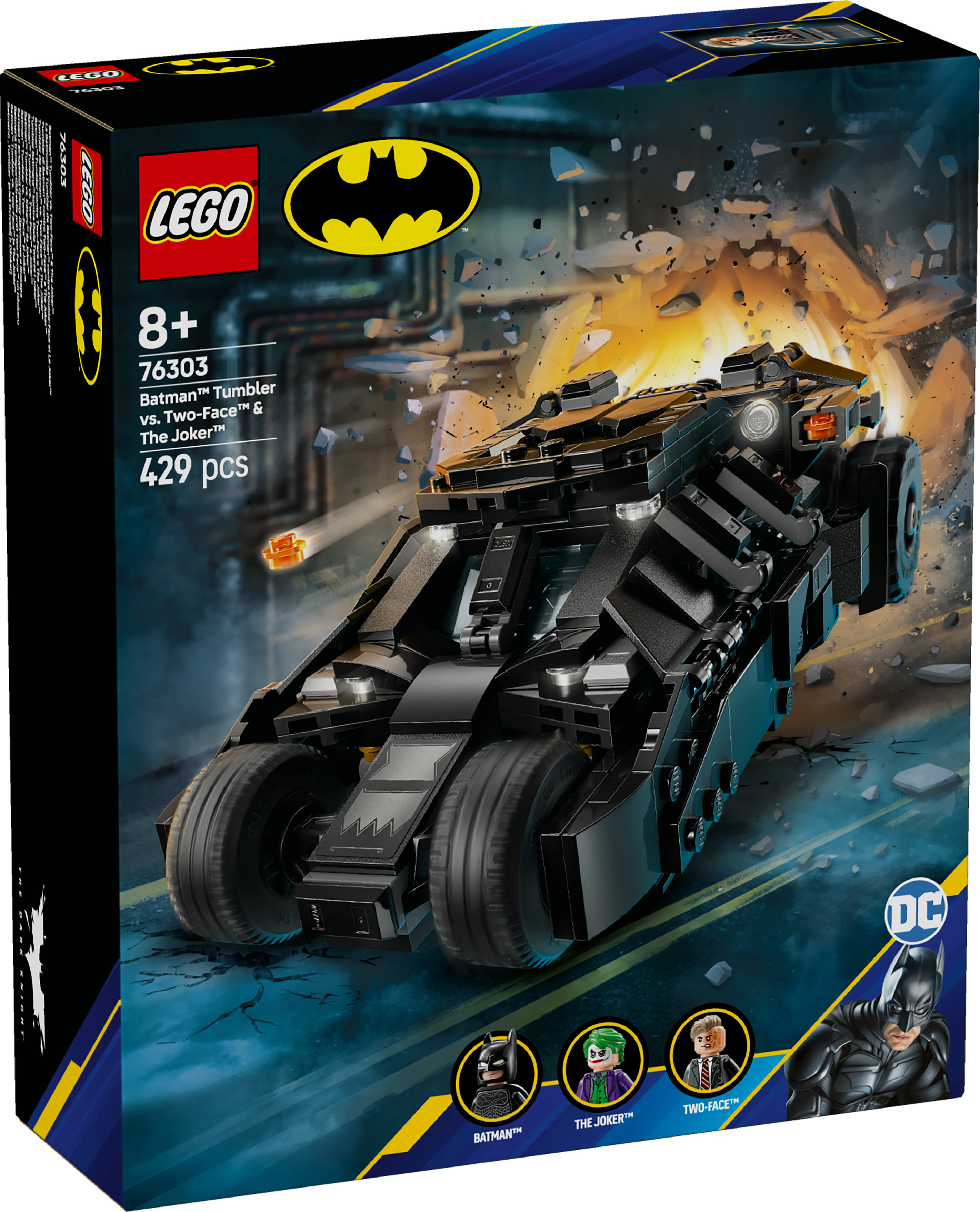 LEGO Super Heroes 76303 BatmanTM Tumbler vastaan Two-FaceTM ja The JokerTM