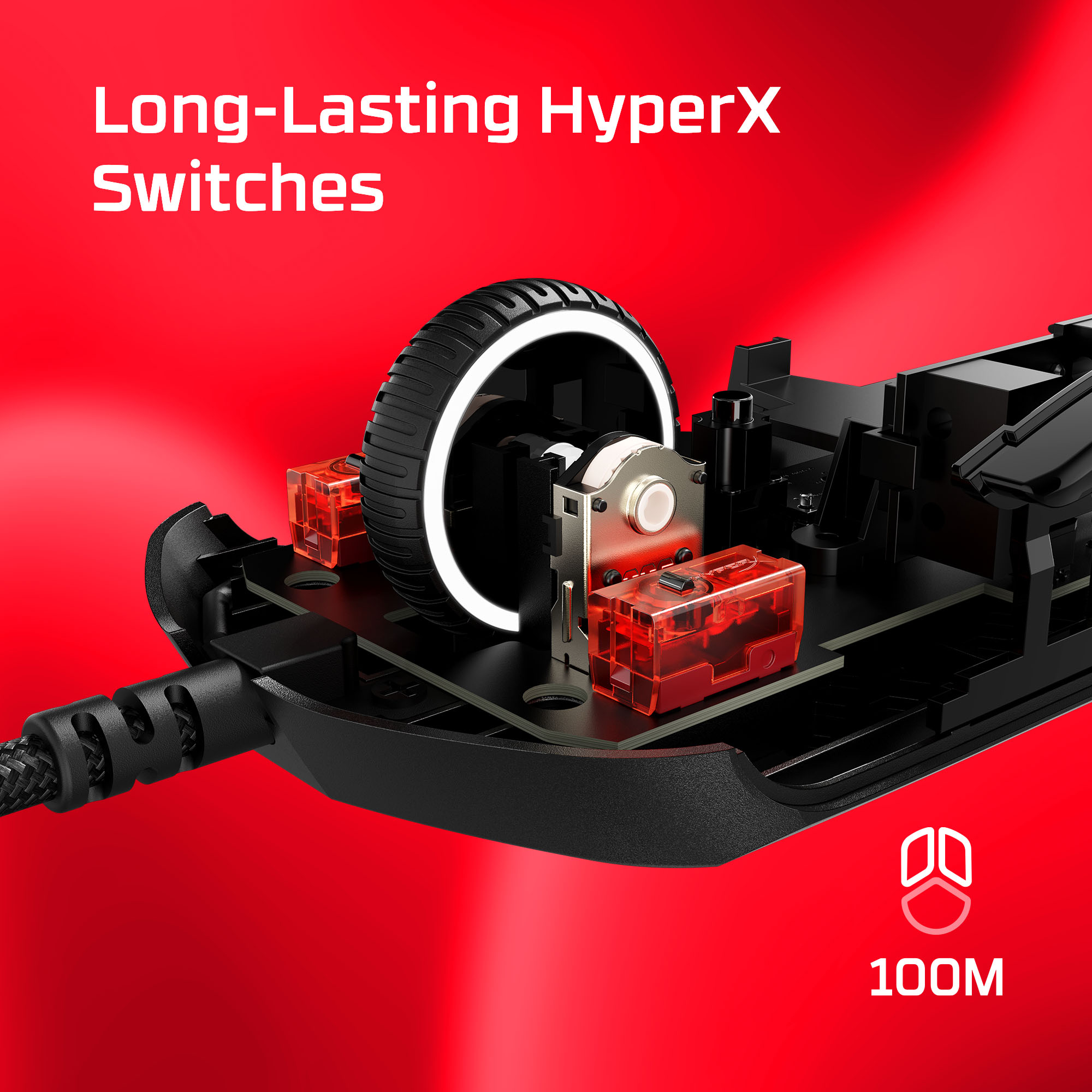 HyperX Pulsefire Haste 2 - Black - Pelihiiri - Optinen - 6 painiketta - Musta