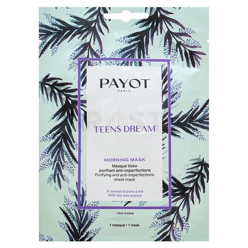 Payot, Teens Dream valkoisen teen uutetta sisältävä puhdistava kangasnaamio kasvoille aamulla 19 g