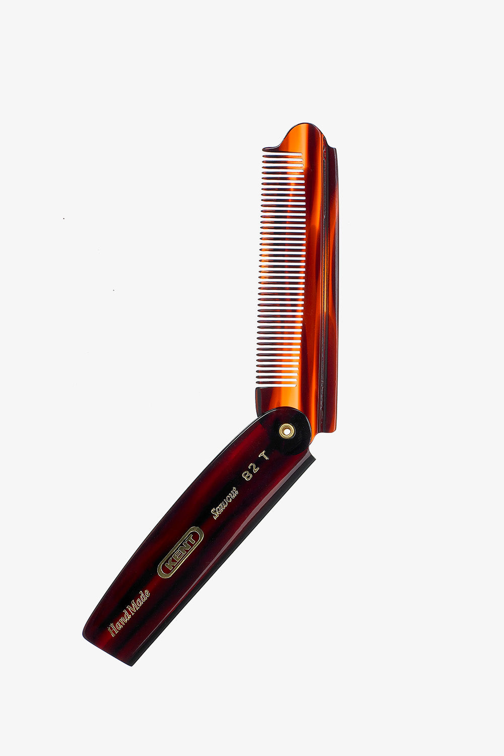 Kent Brushes Handmade Mens Large Folding Pocket Comb Fine