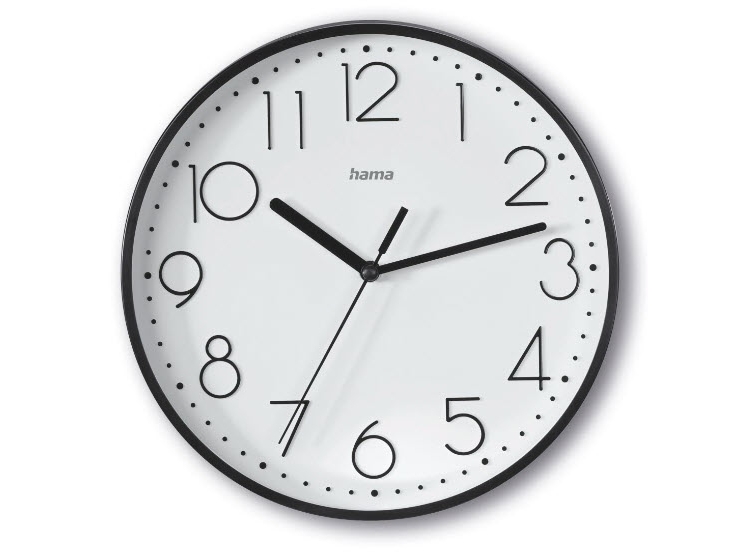 Hama 'Salina' Wall Clock Ø 22 cm Black