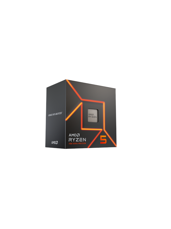 AMD Ryzen 5 7600 Wraith Stealth -prosessori CPU - 6 ydintä - 4 GHz - AMD AM5 - AMD Boxed (jäähdyttimen kanssa)