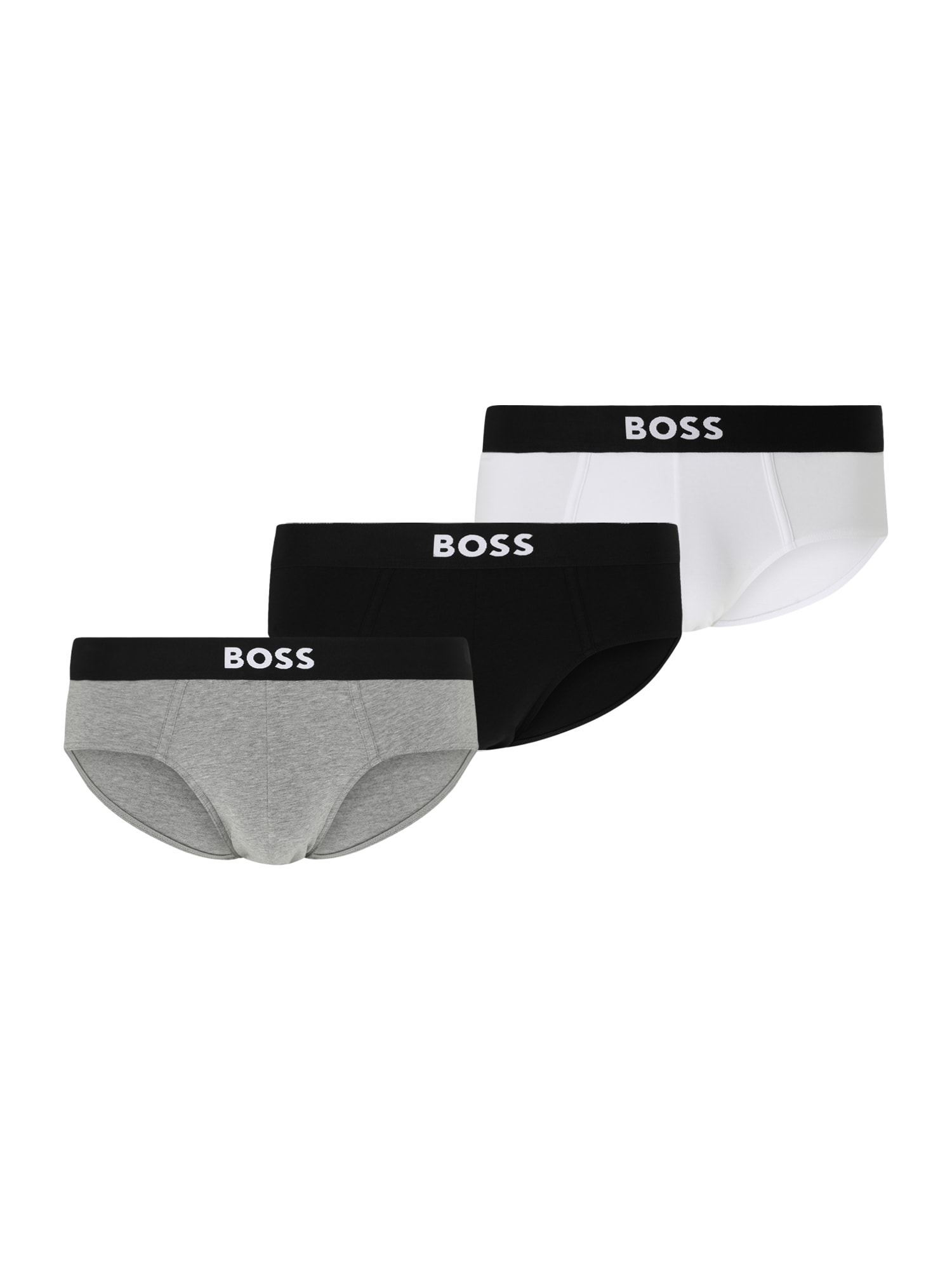 BOSS Alushousut meleerattu harmaa / musta / valkoinen