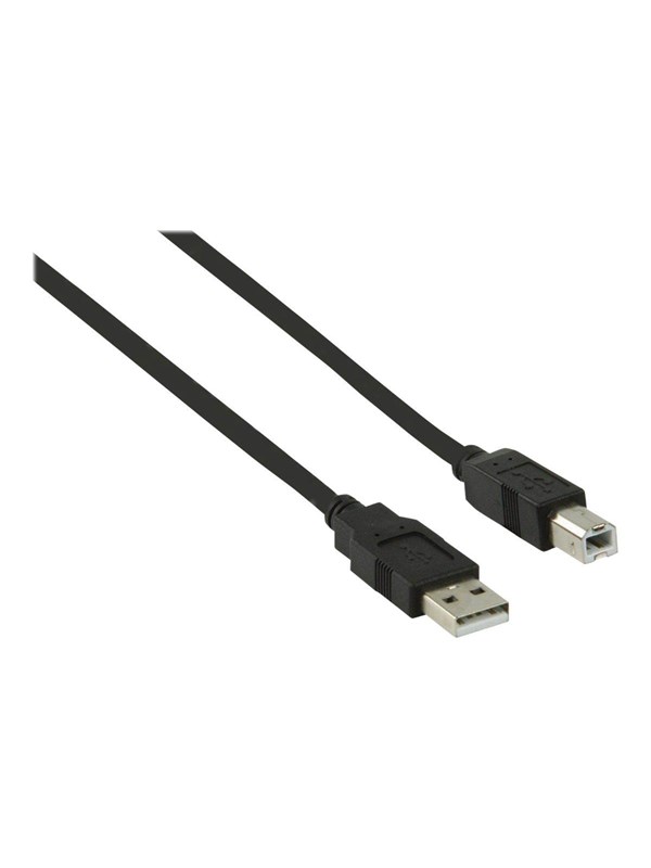 Nedis USB kaapeli | USB 2.0 | USB-A Uros | USB-B Uros | 480 Mbps | Niklattu | 3.00 m | Pyöreä | PVC | Musta | Laatikko