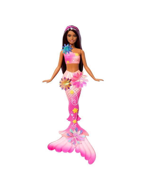 Barbie Blooming Magic musta merenneito -nukke