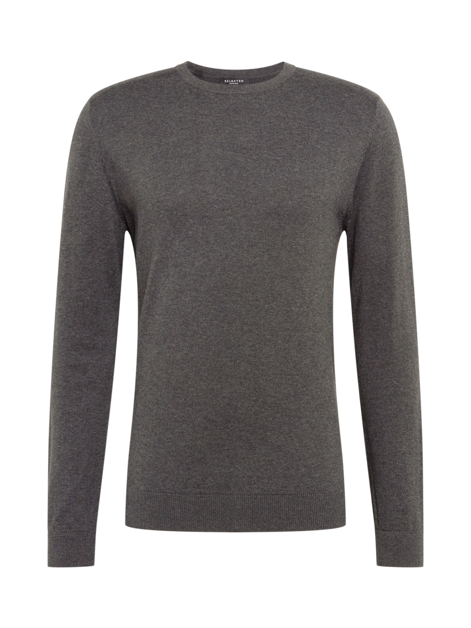 Neulepusero Selected Noos Berg Crew Knit - Antracit Melange EU XL